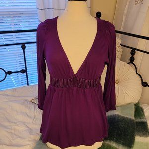 Dark Purple peasant top